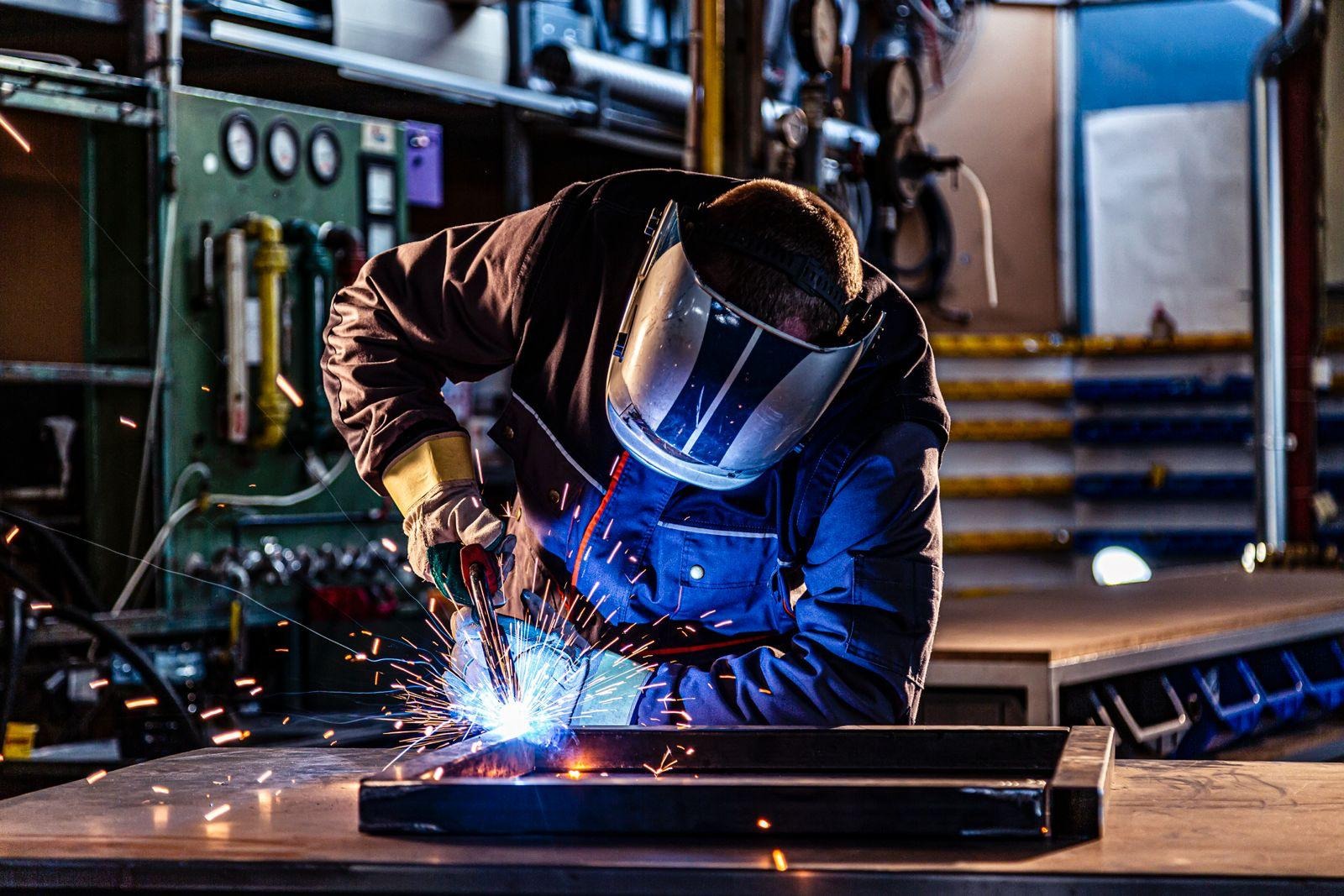 person welding